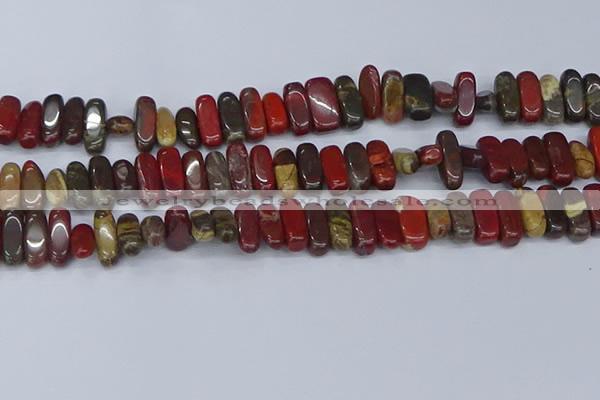 CCH716 15.5 inches 5*10mm - 5*15mm apple jasper chips beads