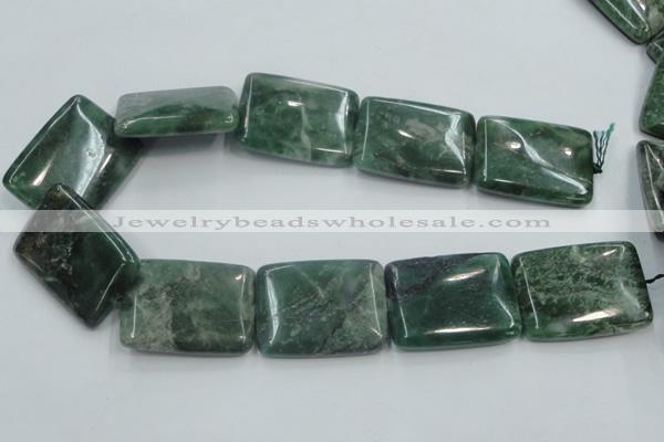 CCJ03 15.5 inches 30*40mm rectangle natural African jade beads wholesale