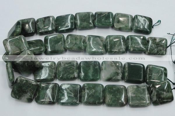 CCJ04 15.5 inches 25*25mm square natural African jade beads wholesale