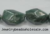 CCJ15 15.5 inches 18*24mm faceted nugget natural African jade beads