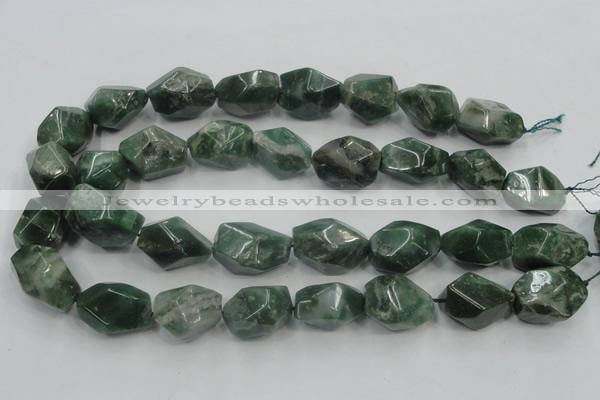 CCJ15 15.5 inches 18*24mm faceted nugget natural African jade beads