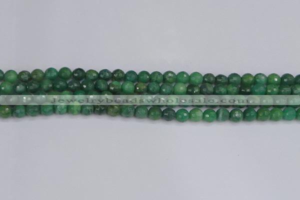 CCJ411 15.5 inches 6mm faceted round west African jade beads