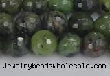 CCJ423 15.5 inches 10mm faceted round dendritic green jade beads