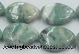 CCJ52 15.5 inches 18*25mm flat teardrop African jade gemstone beads