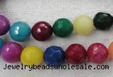 CCN1003 15.5 inches 8mm faceted round multi colored candy jade beads