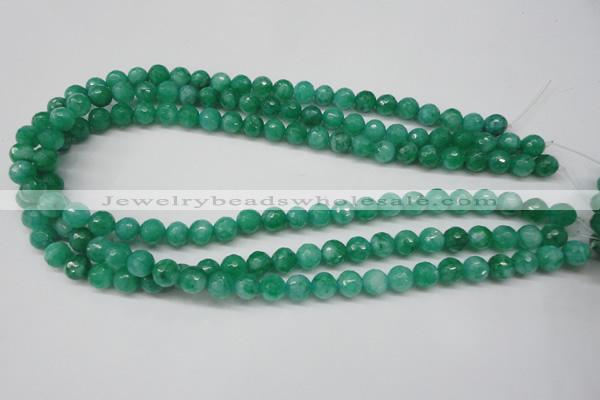 CCN1223 15.5 inches 8mm faceted round candy jade beads wholesale