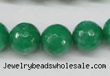 CCN1226 15.5 inches 14mm faceted round candy jade beads wholesale