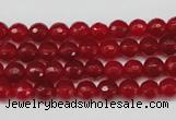 CCN1242 15.5 inches 6mm faceted round candy jade beads wholesale