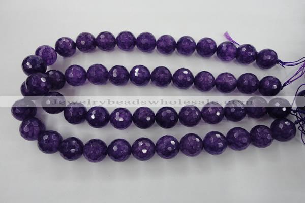 CCN1257 15.5 inches 16mm faceted round candy jade beads wholesale