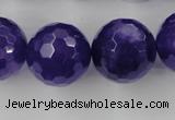 CCN1259 15.5 inches 20mm faceted round candy jade beads wholesale