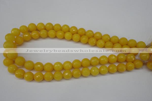 CCN1275 15.5 inches 12mm faceted round candy jade beads wholesale