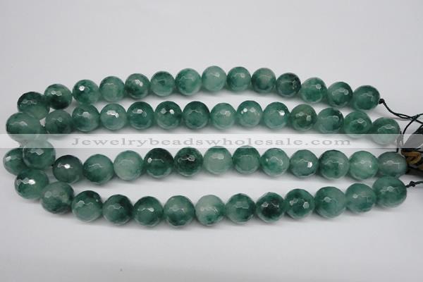 CCN1286 15.5 inches 14mm faceted round rainbow candy jade beads