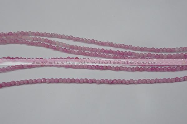 CCN1316 15.5 inches 3mm faceted round candy jade beads wholesale