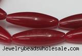 CCN135 15.5 inches 10*30mm rice candy jade beads wholesale