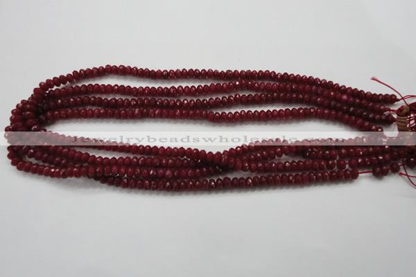 CCN1351 15.5 inches 3*5mm faceted rondelle candy jade beads