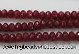 CCN1352 15.5 inches 4*6mm faceted rondelle candy jade beads