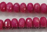 CCN1365 15.5 inches 8*12mm faceted rondelle candy jade beads