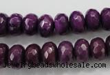 CCN1375 15.5 inches 8*12mm faceted rondelle candy jade beads