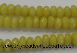 CCN1393 15.5 inches 5*8mm faceted rondelle candy jade beads