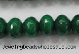 CCN1416 15.5 inches 10*14mm faceted rondelle candy jade beads