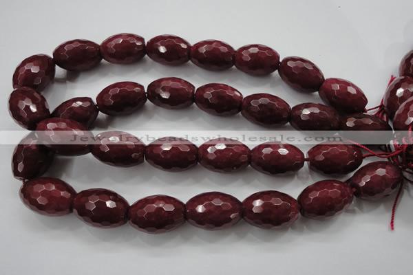 CCN1467 15.5 inches 18*25mm faceted rice candy jade beads wholesale