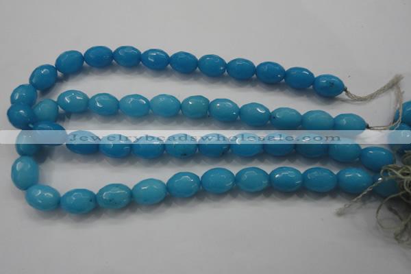 CCN1494 15.5 inches 12*16mm faceted rice candy jade beads wholesale