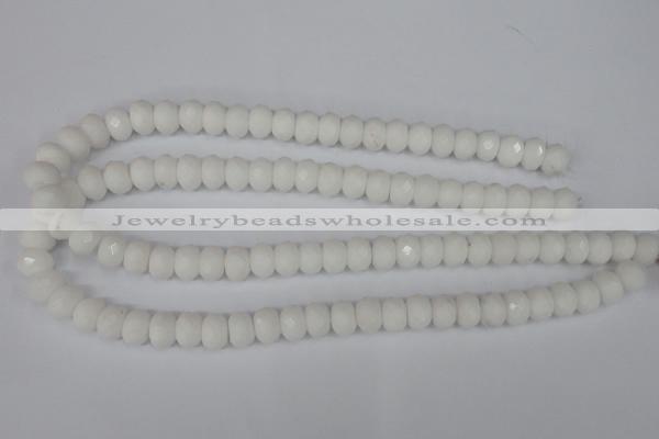 CCN150 15.5 inches 8*12mm faceted rondelle candy jade beads