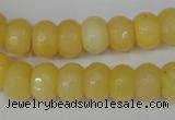 CCN151 15.5 inches 8*12mm faceted rondelle candy jade beads