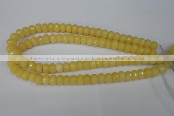 CCN151 15.5 inches 8*12mm faceted rondelle candy jade beads