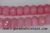 CCN152 15.5 inches 8*12mm faceted rondelle candy jade beads