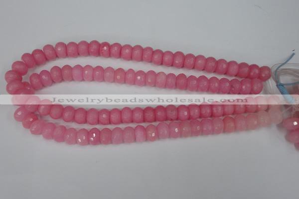 CCN152 15.5 inches 8*12mm faceted rondelle candy jade beads