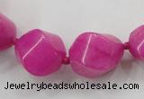 CCN1540 15.5 inches 10*14mm - 20*25mm twisted tetrahedron candy jade beads