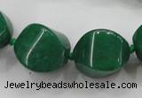 CCN1547 15.5 inches 10*14mm - 20*30mm twisted tetrahedron candy jade beads