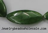 CCN1550 15.5 inches 15*40mm faceted marquise candy jade beads