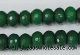 CCN157 15.5 inches 8*12mm faceted rondelle candy jade beads