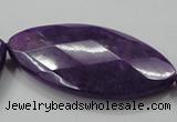 CCN1570 15.5 inches 30*64mm faceted marquise candy jade beads