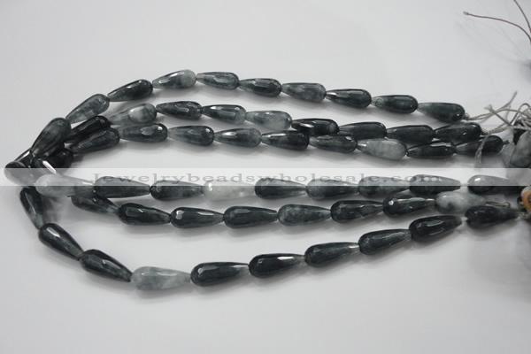 CCN1608 15.5 inches 8*20mm faceted teardrop candy jade beads