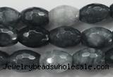 CCN1617 15.5 inches 10*14mm faceted rice candy jade beads