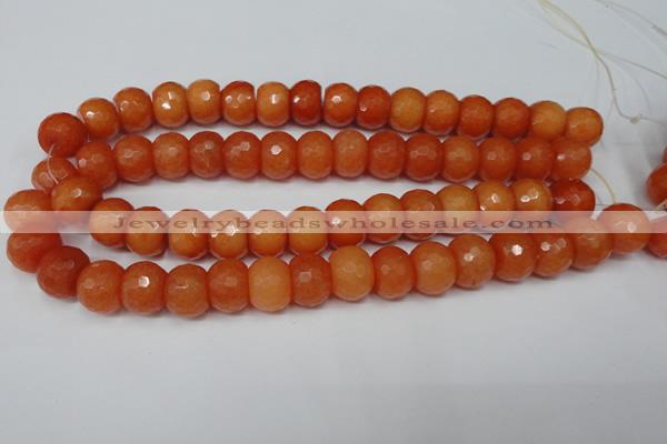 CCN162 15.5 inches 12*16mm faceted rondelle candy jade beads