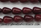 CCN1672 15.5 inches 10*14mm teardrop candy jade beads wholesale