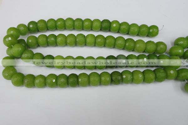 CCN171 15.5 inches 12*16mm faceted rondelle candy jade beads