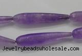 CCN1710 15.5 inches 8*40mm faceted teardrop candy jade beads wholesale