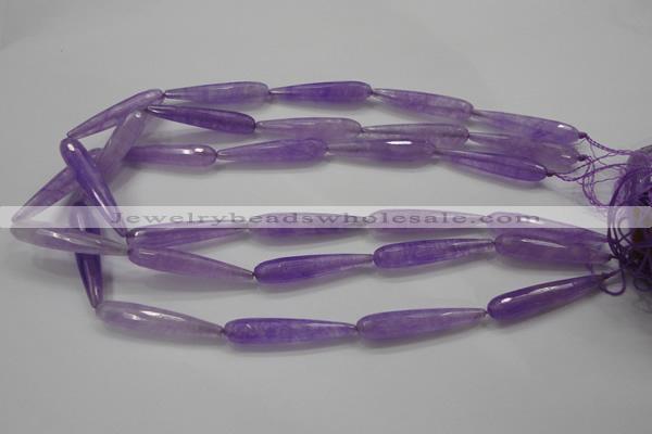 CCN1710 15.5 inches 8*40mm faceted teardrop candy jade beads wholesale