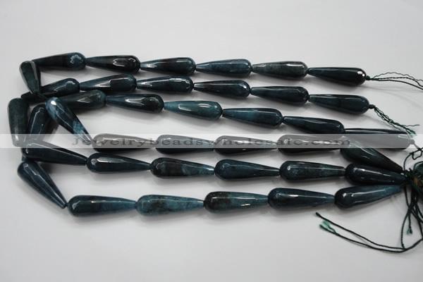 CCN1716 15.5 inches 10*30mm faceted teardrop candy jade beads wholesale