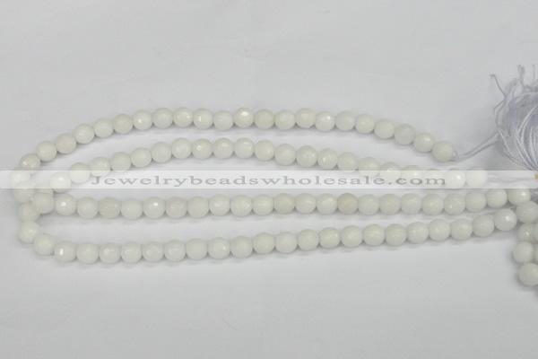 CCN1802 15 inches 8mm faceted round candy jade beads wholesale