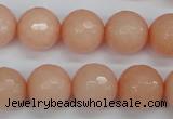 CCN1815 15 inches 14mm faceted round candy jade beads wholesale