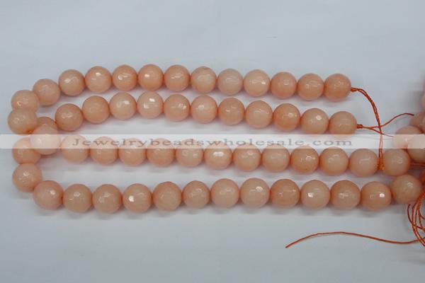 CCN1815 15 inches 14mm faceted round candy jade beads wholesale