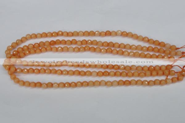 CCN1820 15 inches 4mm faceted round candy jade beads wholesale