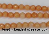 CCN1821 15 inches 6mm faceted round candy jade beads wholesale