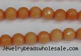 CCN1822 15 inches 8mm faceted round candy jade beads wholesale